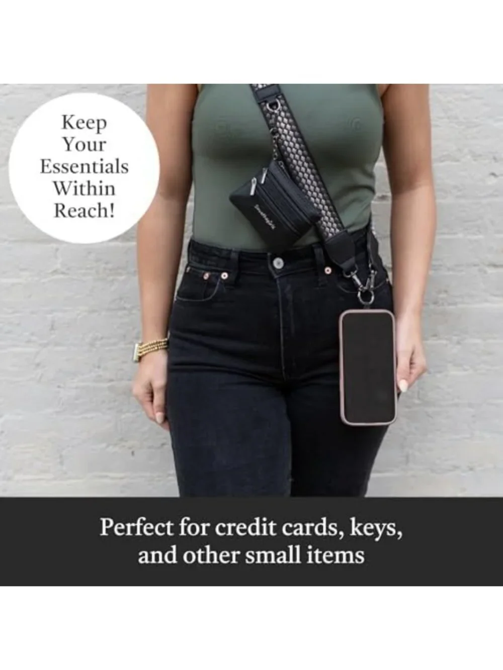 Stylish Clip & Go Phone Lanyard with Wallet Pouch - Fun Dots Design, Perfect for